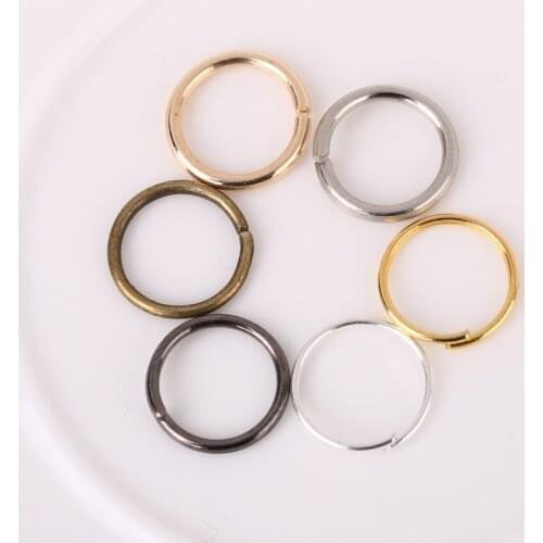 50g/lot 3 4 5 6 8 10 12 14 16mm Metal Closed Dangle Loop Jump Rings Connectors for Diy Handmade Necklace Jewelry Finding Making