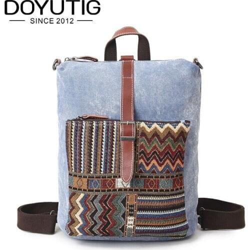 Fashion Women & Men Backpack Chines Style School Backpack For Teenage Casual Rucksack Canvas Student Beautiful Knapsack H043