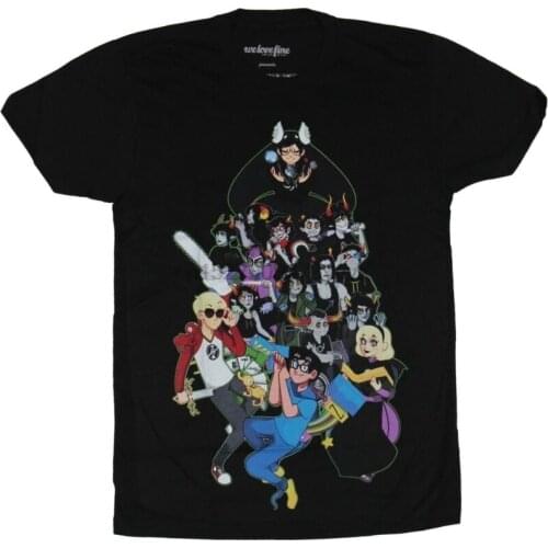Homestuck Mens T-Shirt - Giant Character Pile Up Betas Image