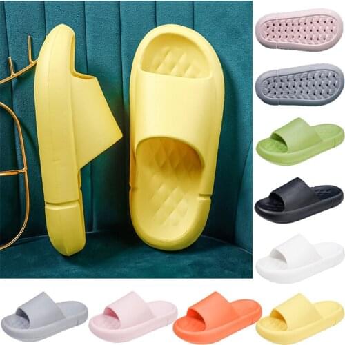 Non-Slip Bathroom Slippers EVA Lightweight Women Thick Platform Slippers Summer Beach Eva Soft Sole Slide Sandals Bathroom Shoes