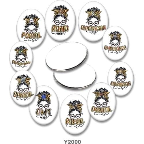 Girl Oval glass cabochon 13x18mm/18x25mm/30x40mm flat back Making findings TRY2000