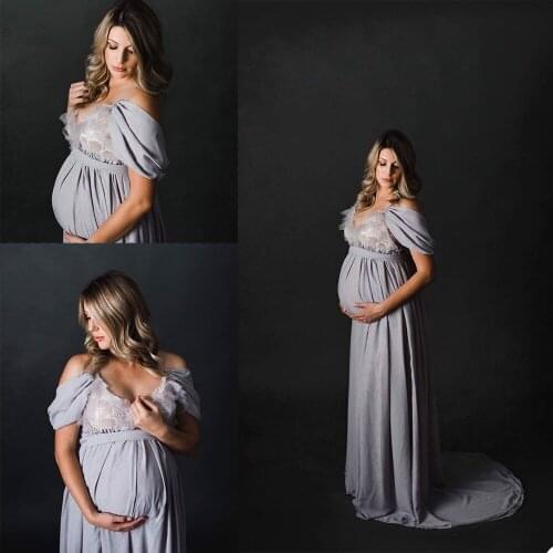 Pregnant Women Pajamas Robe Sexy Nightgown V Neck Short Sleeve Lace Sleepwear Bathrobe Ladies Mesh Prom Bridesmaid Shawel