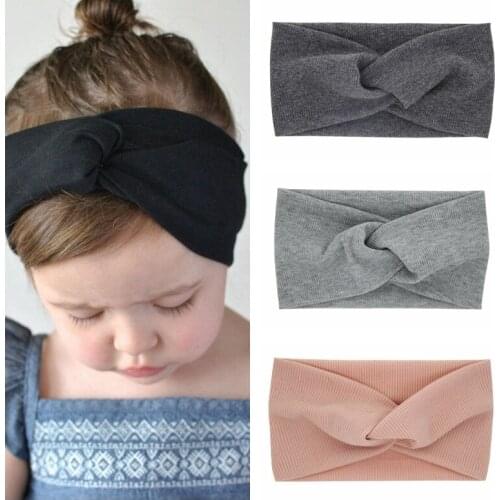 Baby Headband Girls Knitting Hair Accessories Infant Twist Soft Turban Newborn Solid Headwarp Toddler Children Warmer Headwear
