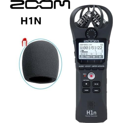 ZOOM H1N Handy Recorder Digital Camera Audio Recorder Stereo Microphone For Interview SLR Recording Microphone Pen With Sponge