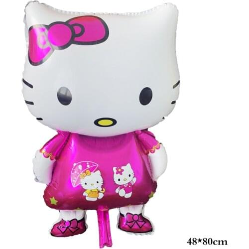 Cartoon animal Kitty shape Foil Balloon Baby Shower Birthday Party Decorations Kids Classic Cat Toys Air Gift big round ball