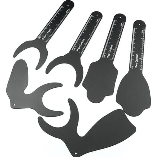 Dental Orthodontic Photographic Image Contrast Board Oral Cheek Black Plate Contrasters with Scale Mark Autoclavable