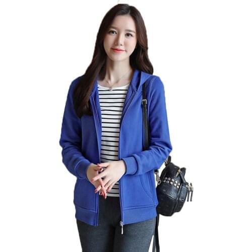 5XL Sweatshirt Coat Women Hoody Spring Autumn Female Loose Cotton Sweatshirt Casual All-Match Hooded Tops Women Sportswear D1005
