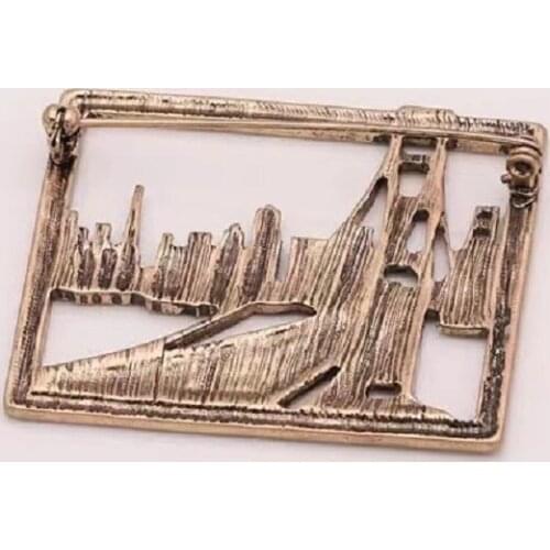 Vintage vintage San Francisco high-rise buildings, fashionable cityscape brooch brooch brooch