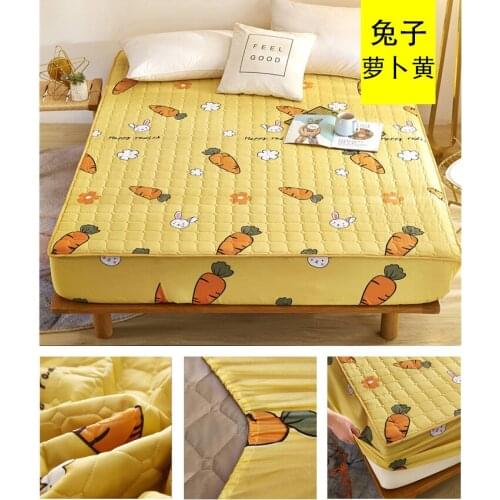 Waterproof padded quilted bed sheet single-piece diaper bed cover sheet non-slip fixed 1.8m Simmons mattress protection cover
