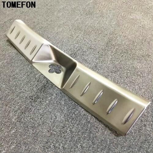 TOMEFON For Nissan Leaf 2017 2018 2019 Car Stainless Rear Bumper Inner Sill Plate Protector Cover Trim Sticker Auto Accessories