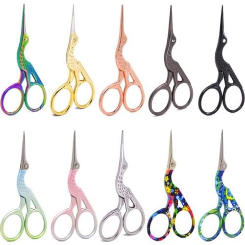 1pcs Colorful Stainless Steel Antique Scissors European Classic Craft Sewing Handicraft Scissor DIY Jewelry Tools 2021