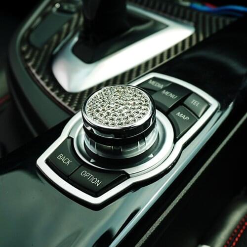 1pcs Car Interior Multimedia Button Decor Car Styling Stickers for BMW F10 F11 F20 F30 F34 F07 F25 F26 F15 F16 E70 E71