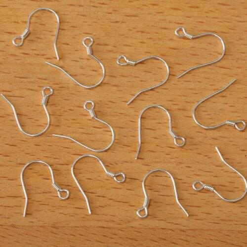 10pc/lot 925 Sterling Silver Ear Wires Dangle Earrings Hooks Clasp Accessories For Jewelry Making Diy Findings Components Supply