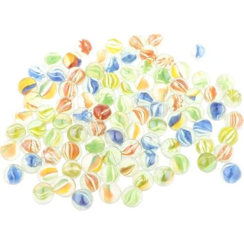100 Pieces of 12mm Colored Glass Marbles, Kids Traditional Ball Game Toy Vase & Fish Tank Decoration