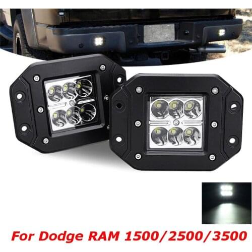 2pcs 4" Spot / Flood 6 LED Light Bar Backup Reverse Rear Bumper DRL Lamp For Off Road lada Jeep Pickup Camper Trailer UAZ SUV