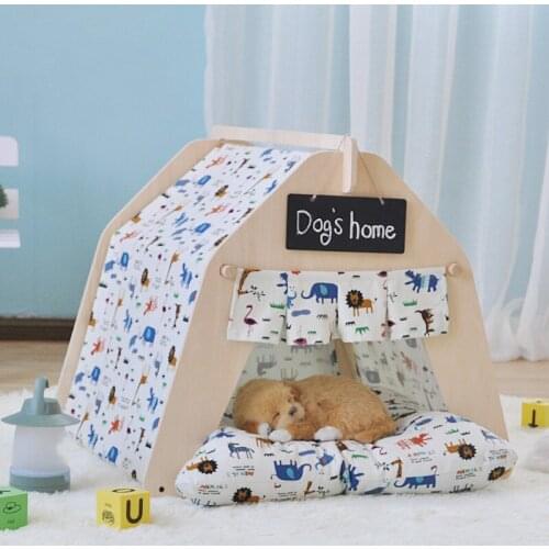 2021 Creative Animal Pattern Pet Tents Removable Cat Beds Houses Bed Sofa Pet Products Cat Tent Pet Products for Dog Puppies Dec