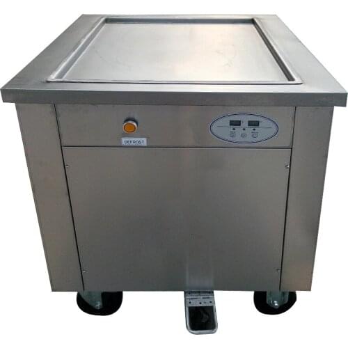 220v 60cm 1 Pan fryer Ice Cream Roller Snack Fried Ice Cream fryer Machine rolling Rolled Flat Single frying ice Machine