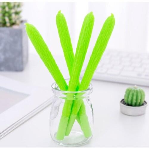 24 Pcs Creative Cute Simulation Bitter Gourd Soft Silicon Gel Neutral Pen Office Student Test Signing Fountain Wholesale
