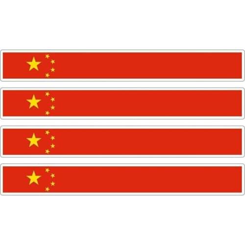 4pcs Patriotic Stickers Flag Stripes Vinyl KK PVC 13cm X 1.7cm Car Window Motorcycle Decoration Tuning China Car Stickers