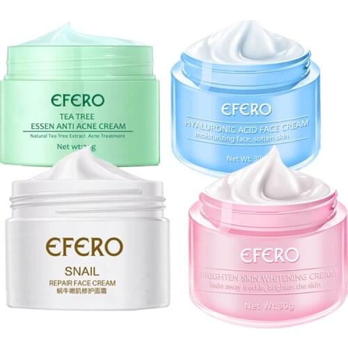 4Pcs Snail Repair Cream Hyaluronic Acid Moisturize Face Care Essence Anti-aging Anti-wrinkle Whitening Freckle Acne Face Cream