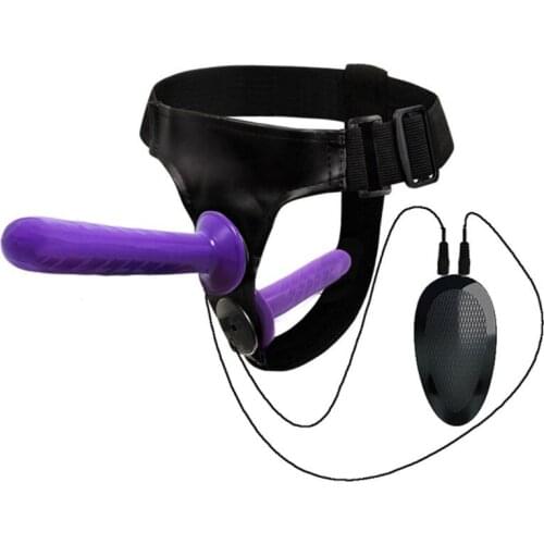 50LF Multispeed Wearable Strap on Dual Dildos with Adjustable Belt Removable Dildo Vibrator Stimulation Massager for Women
