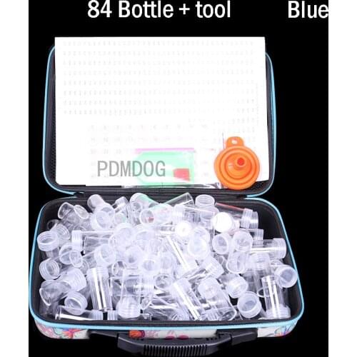84 Bottles 5d Diamond Painting Accessories tools Storage Box Carry Case diamant painting tools Container Bag Funnel box with St