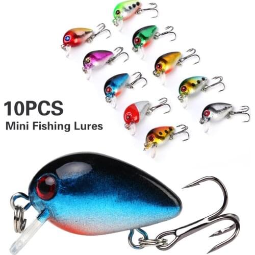 Free Fisher 10PCS/Set Mini Fishing Lure Hard Bait 2.8cm 1.7g With Hooks Crankbait Artificial