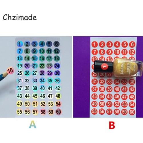 Chzimade 1Sheet 10mm Round Circle Number 1-180 Labels Stickers Self-Adhesive Stickers Paper Scrapbooking Sticker Labels