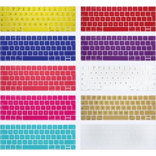 For Macbook Touch Bar 13 15 A1706 A1989 A1707 Silicone Keyboard Cover Skin For Macbook TouchBar EU Version Keyboard Protector 13