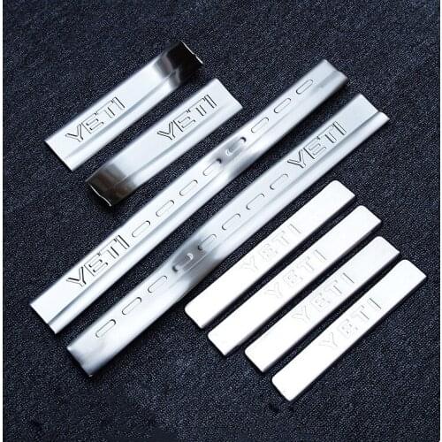 For Skoda Yeti 2014-2017 High-quality stainless steel car threshold guard anti-scratch protection car accessories accessories
