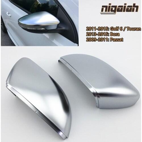 For Volkswagen 2011-2015 Golf 6 MK6 Touran 2013-2015 Bora 2009-2011 VW Passat Matt Chrome Mirror Covers Rearview Side Mirror Cap