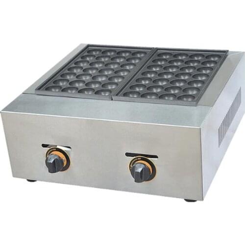 Gas Type Fish Ball Maker 2 Plates Toaster Waffler Maker Ball Former Octopus Cluster Takoyaki Egg Cookie Making Machine FY-56.R