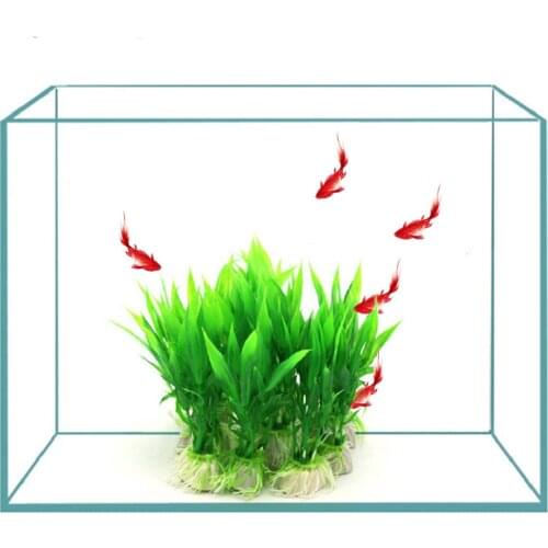 Hot Sales Aquarium Fish Tank Landscaping plastic plants Green Water Grass Ornaments for aquarium terrarium background Decoration