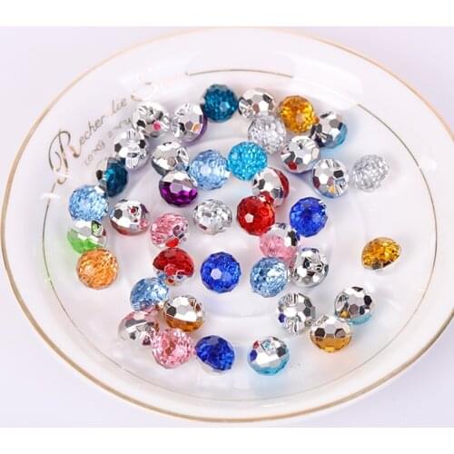 HL 40pcs Mix Color Round Acrylic Buttons Apparel Sewing Supplies Garment Accessories DIY Crafts A730
