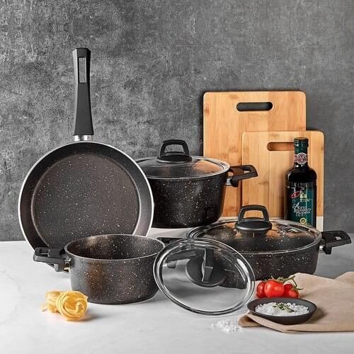 Roe Biogranit Blackgold New 7 Piece Cookware Set