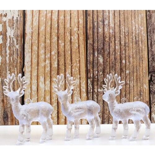 6pcs Artificial mini deer doll desktop decoration artificial garden miniature landscape elk pendant home decoration statue craft