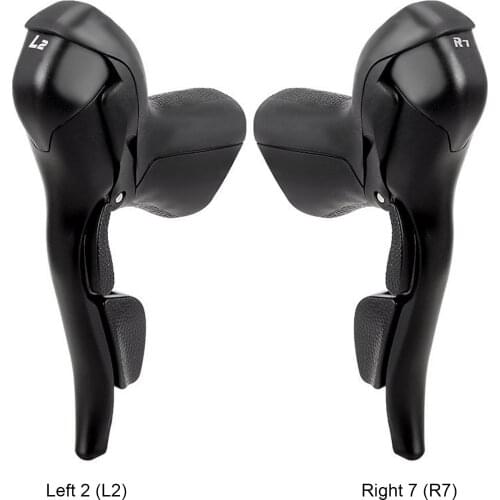 Road bike shift Shifter Drop Bar Brake Levers Combo Set 2X 7/8/9/10/11 Speeds