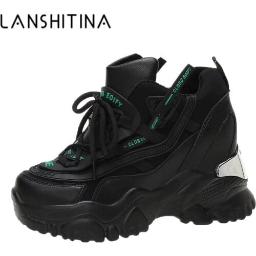 Casual Chunky Sneakers Women Winter Warm Plush Shoes Sports Lace-up Platform Sneakers Spring Increasing Vulcanized Shoes Woman