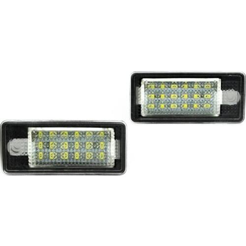 New 18 LED 6000K License Number Plate Light Lamp For Audi A3 S3 A4 S4 B6 B7 A6 S6 A8 Q7 NO Canbus Error