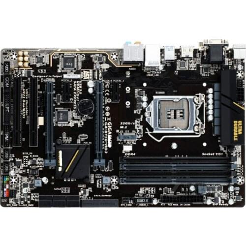 Gigabyte GA-B150-HD3 Desktop Motherboard B150-HD3 B150 LGA 1151 DDR4 Core i7 i5 i3 64G SATA3 USB3.0 VGA DVI HDMI M.2 ATX