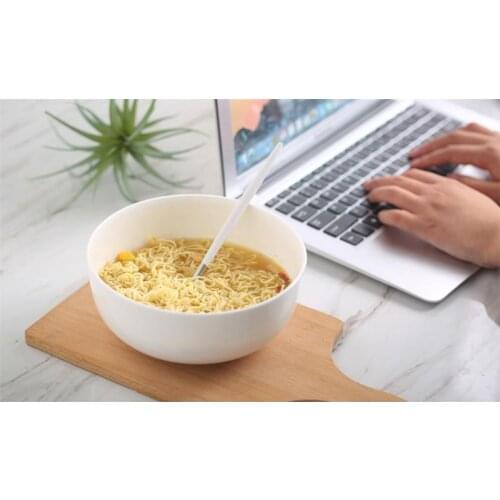 7 inch, plain white bone china noodle soup bowl, chinese porcelain bowl for rice & dessert & dinner serving, dinnerware