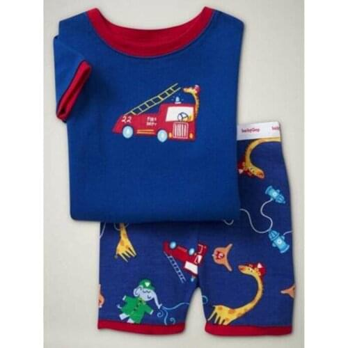 2019 New Summer Boys Girls Pajamas Sets Short Sleeve Childrens Sleepwear Cotton Kids Pijama baby Boy Pyjama nightgown bottom