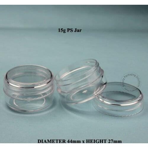 Wholesale 100pcs/lot 15g Cream Jar Plastic Eyeshadow Bottle Powder 1/2OZ Compact Cosmetic Container Small Packaging Cap