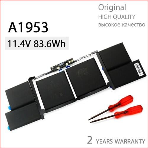 Genuine new A1953 Laptop Battery For Apple MacBook Air 15'' A1990 020-02391 2018 2019 Year 11.40V 83.6Wh original batteria