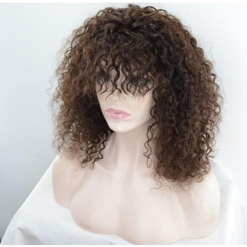 10" Costume Wig for Women Afro Curly Natural Light Brown100% Virgin Human Hair hd Lace Front Wigs braided wigs