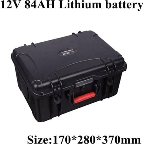 Rechargeable 12V 80Ah 84Ah Lithium Battery Pack with BMS for Energy Storage RV Solar House System Forklift UPS+ 5A Charger