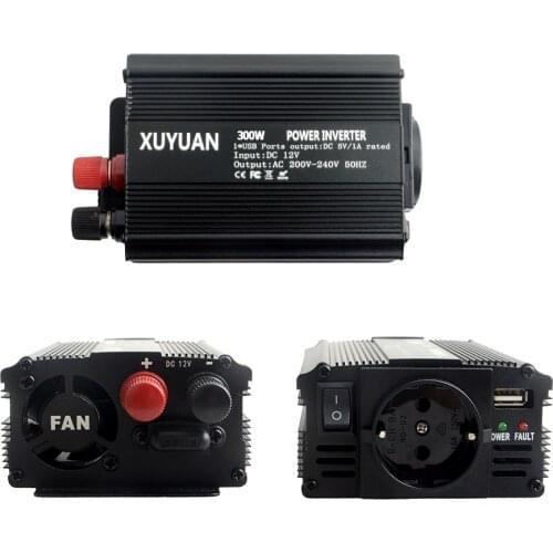 300W Power Converter 12 Volt DC To 220 Volt AC Car Inverter With USB Port For A Variety Of AC Appliances