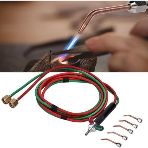 Professional Jewelry Processing Equipment Gold Oxygen Welding Torch Tools Flame Gun with 5 Tips Jewelry Making Tool for Jeweler
