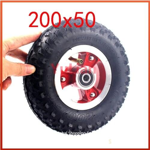 8 inch Electric Scooter Tyre With Wheel Hub 200x50 tire Electric Vehicle Aluminium Alloy Wheel 8''x2''Pneumatic tyre wheels