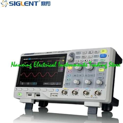 Fast arrival SIGLENT SDS1204X-E 200MHz Super Phosphor Oscilloscope SDS1104X-E 100MHz Oscilloscope 4Ch 1GS/s USB 7" TFT LCD